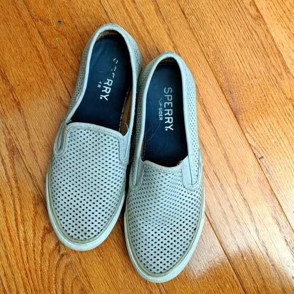 Sperry Shoes - Sperry Top-Sider Silver/Gray Slip-on shoes 6.5